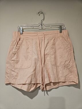 Talbots Pink Drawstring Utility Shorts, Size Small